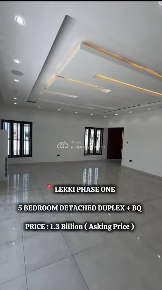Newly and Spaciously Built Luxury 5 Bedroom Fully Detached Duplex +bq, Lekki Phase 1, Lekki, Lagos, Detached Duplex for Sale