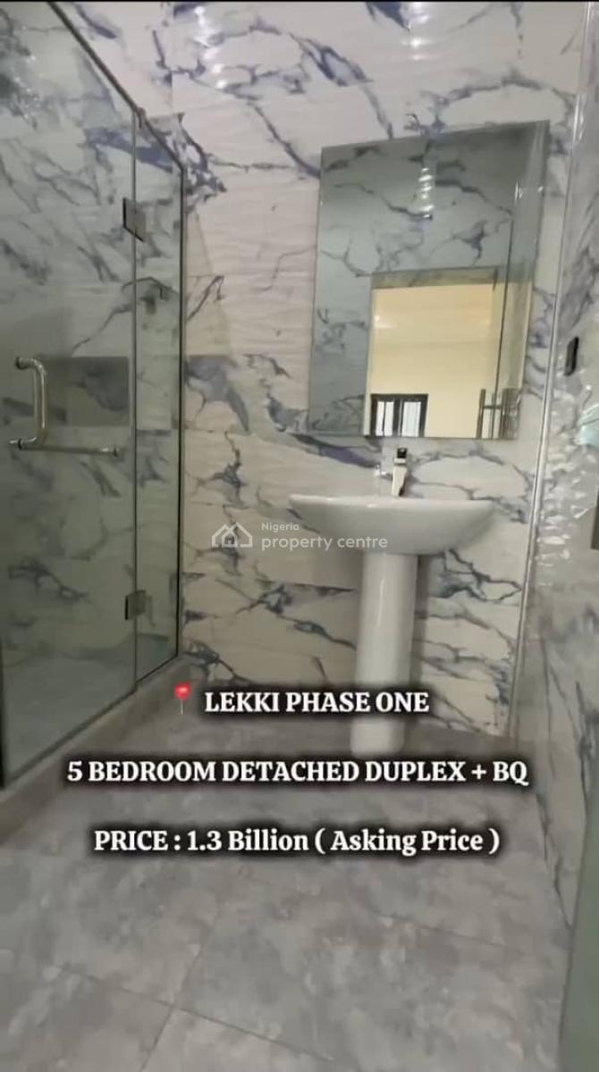 Newly and Spaciously Built Luxury 5 Bedroom Fully Detached Duplex +bq, Lekki Phase 1, Lekki, Lagos, Detached Duplex for Sale