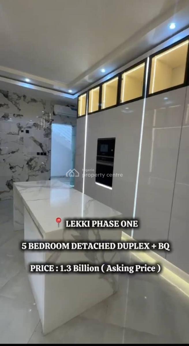 Newly and Spaciously Built Luxury 5 Bedroom Fully Detached Duplex +bq, Lekki Phase 1, Lekki, Lagos, Detached Duplex for Sale