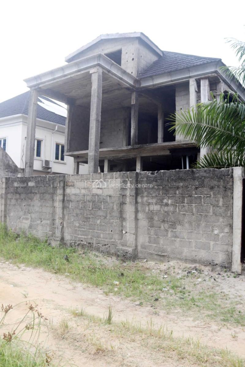 Spacious2-storey Massive 5 Bedroom Detached Duplex, Carcass Building, Silver Point Estate, Badore, Ajah, Lagos, House for Sale