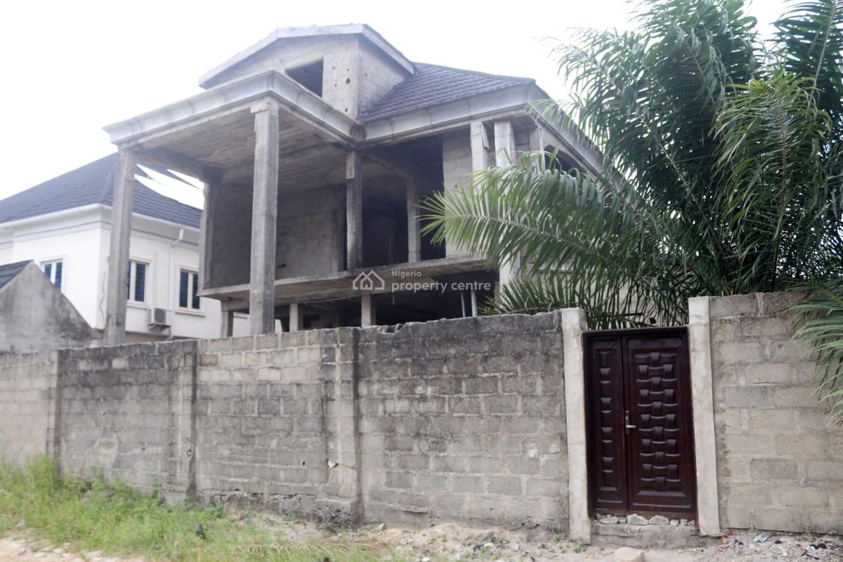 Spacious2-storey Massive 5 Bedroom Detached Duplex, Carcass Building, Silver Point Estate, Badore, Ajah, Lagos, House for Sale