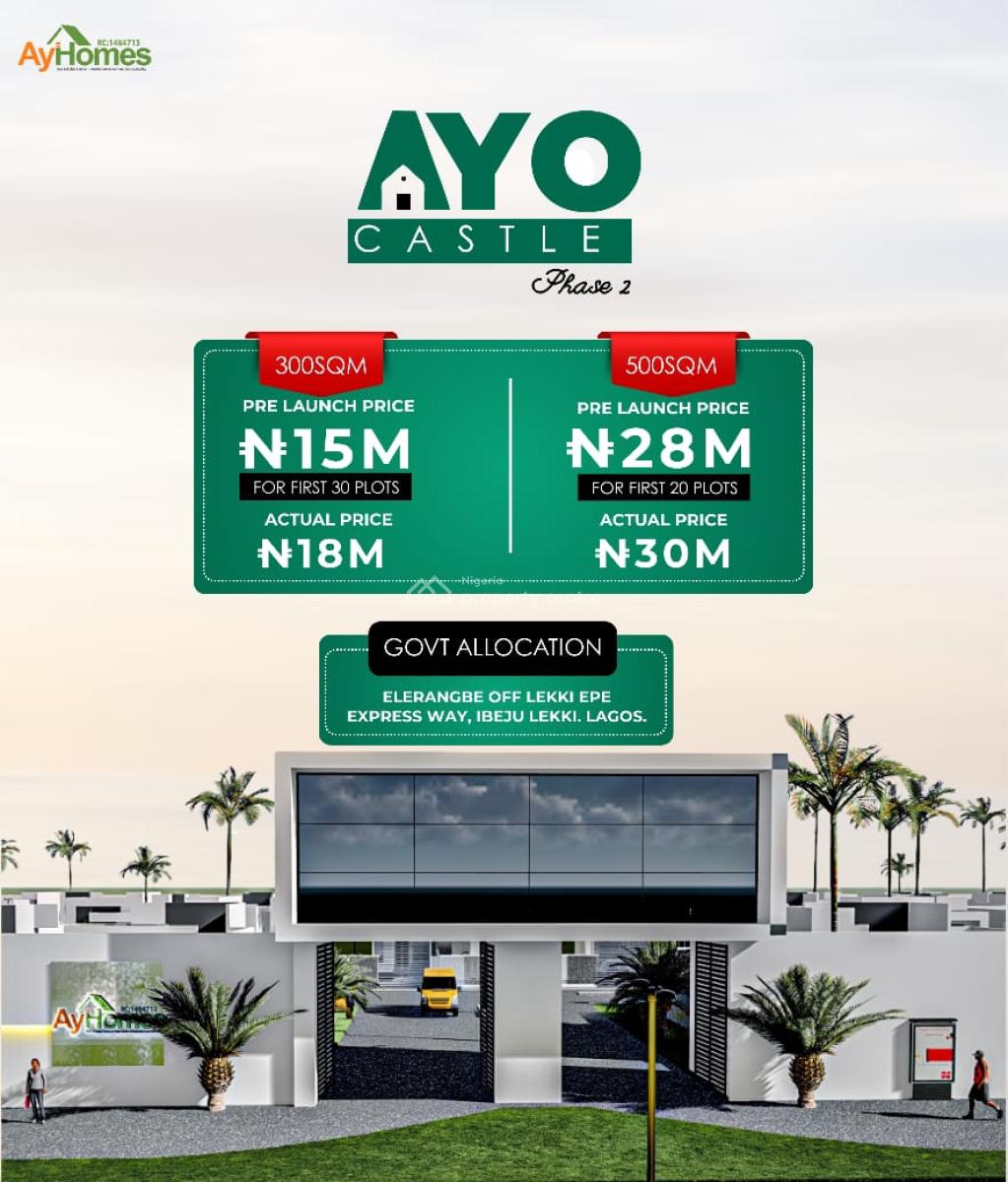 Ayo Castle -- Phase 2 C of O Discount Promo, Ibeju-lekki, Ibeju Lekki, Lagos, Residential Land for Sale