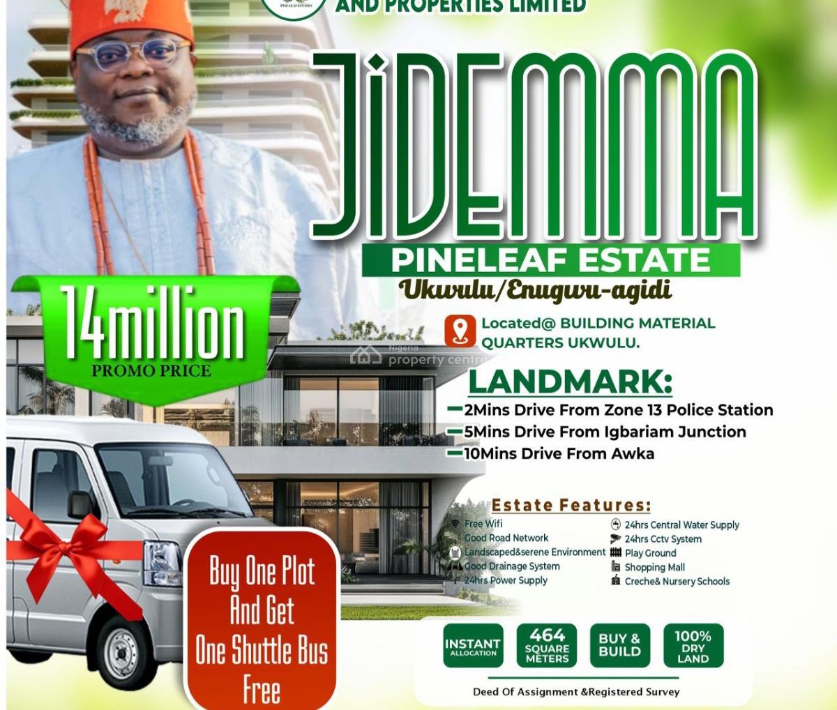 Buy and Build Estate, Didenna Pineleaf Estate Uwkulu Enugu Agadi, Ayamelum, Anambra, Mixed-use Land for Sale