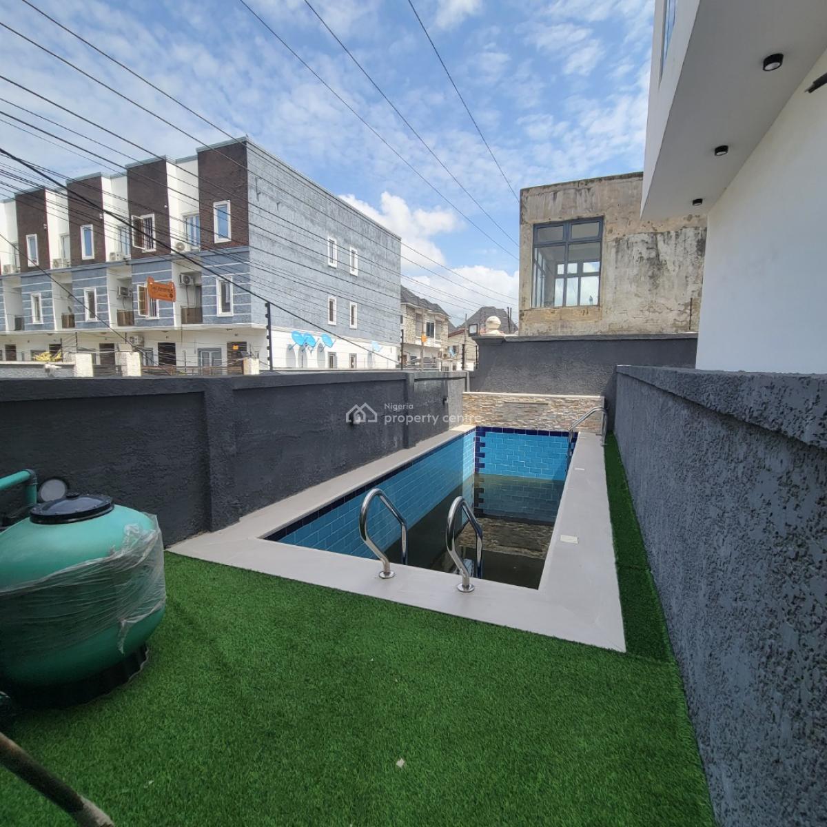 Exquisite 5 Bedroom Duplex with a Bq and a Pool, Osapa, Lekki, Lagos, Detached Duplex for Sale