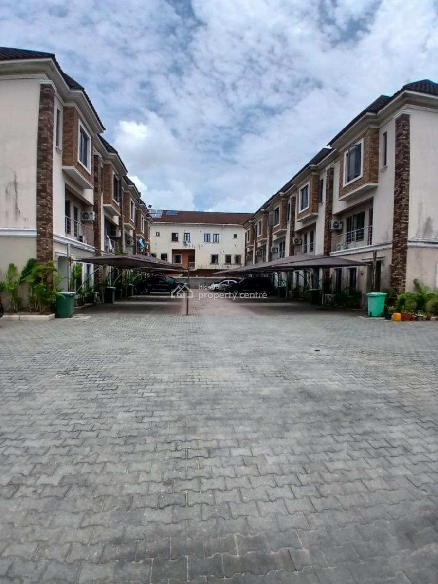 Luxury 3 Bedroom Terrace Service Estate with Bq, Abiola Court, Ikate Elegushi, Lekki, Lagos, Terraced Duplex for Sale