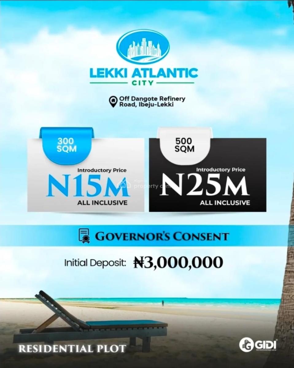 Lekki Atlantic City Luxry 500 Sqm Dry Estate Land, Off Dangote Refinery Road Central Business District Eleko New Lagos, Ibeju Lekki, Lagos, Mixed-use Land for Sale