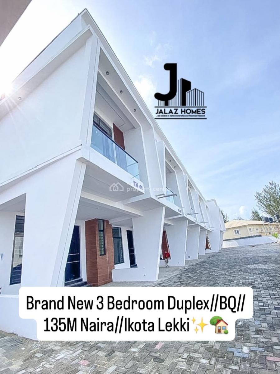 Brand New 3 Bedroom Terraced Duplex Home with a Bq, Ikota, Lekki, Lagos, House for Sale