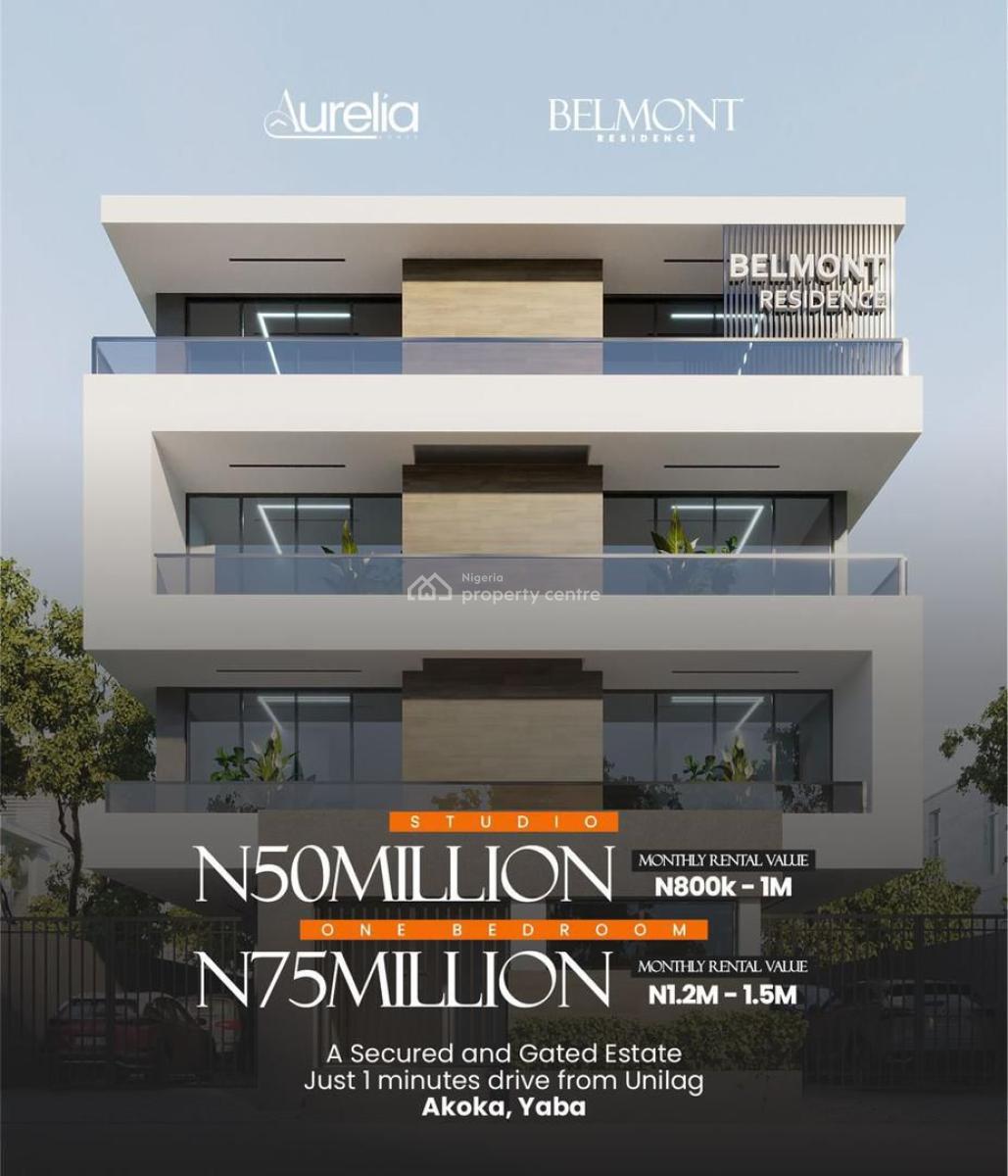 (belmont Residence) 1-bedroom Apartment, Yaba, Lagos, Block of Flats for Sale