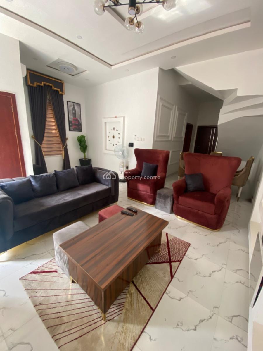 Bran New Furnished 4 Bedrooms Semi Detached Duplex with Bq, Orchid Road -gated Estate, Lekki Phase 2, Lekki, Lagos, Semi-detached Duplex for Rent