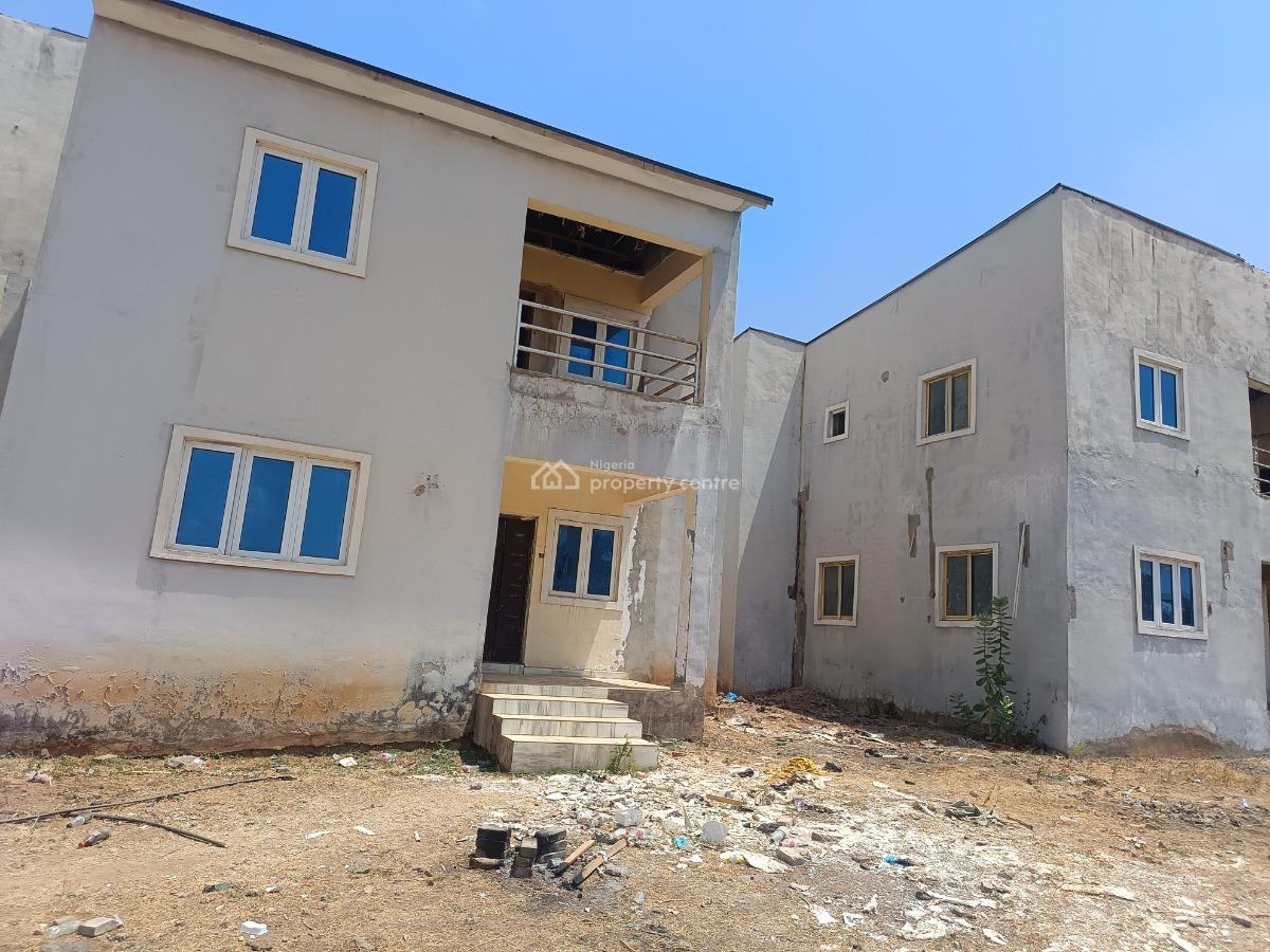 4-bedroom Terraced Duplex with 1 No. Boys Quarter (advanced Carcass), Kuje, Abuja, House for Sale