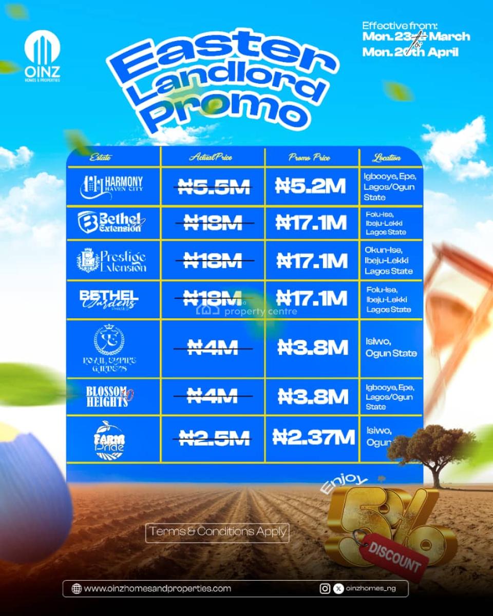 Easter Landlord Promo Epe &  Ibeju Lekki 300 -- 500sqm Dry Land, Epe & Ibeju Lekki By Dangote Refinery New Lagos Eleko, Ibeju Lekki, Lagos, Residential Land for Sale