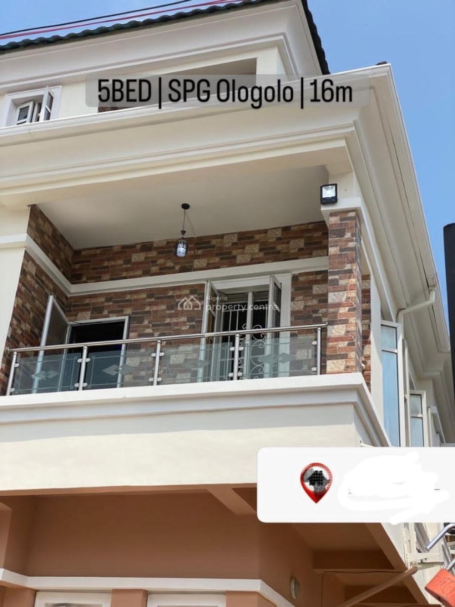 Luxury 5 Bedrooms Semi Detached Duplex with Bq, Gate House, Ac, Ologolo, Lekki, Lagos, Semi-detached Duplex for Rent
