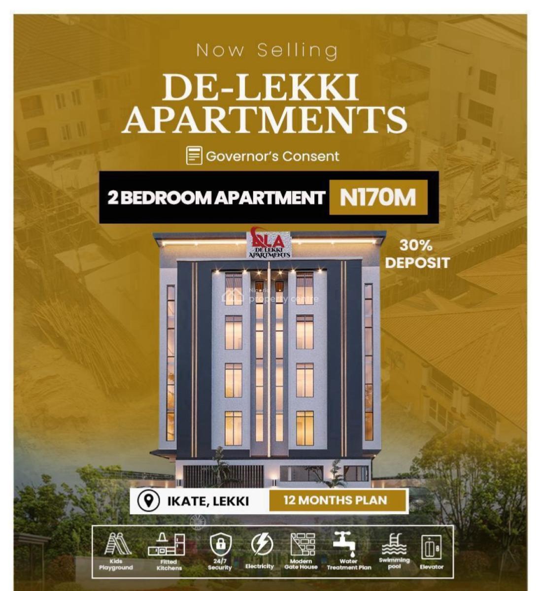 Luxury 2 Bedroom Apartment, 13 Yemi Adetayo Street, Ilasan, Lekki, Lagos, Flat / Apartment for Sale