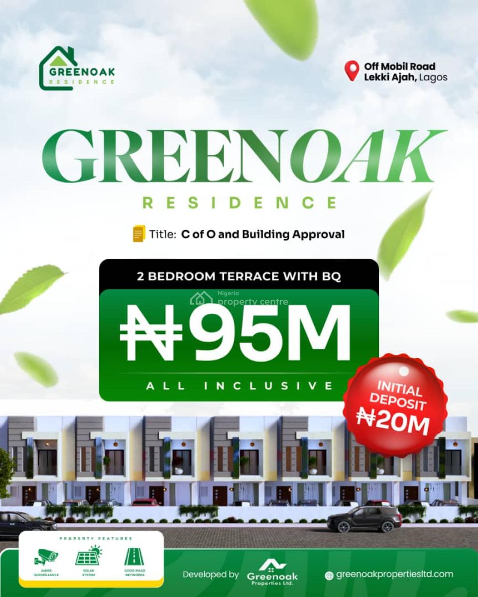 Luxury 2 Bedroom Terrace Duplex with Bq, Off Mobile Road, Ajah, Lagos, Terraced Duplex for Sale