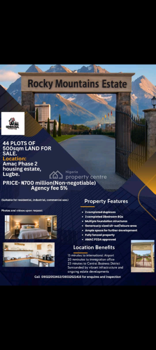 44 Plots of Estate Land with Several Existing Structures, Amac Phase 2 Housing Estate, Lugbe District, Abuja, Mixed-use Land for Sale