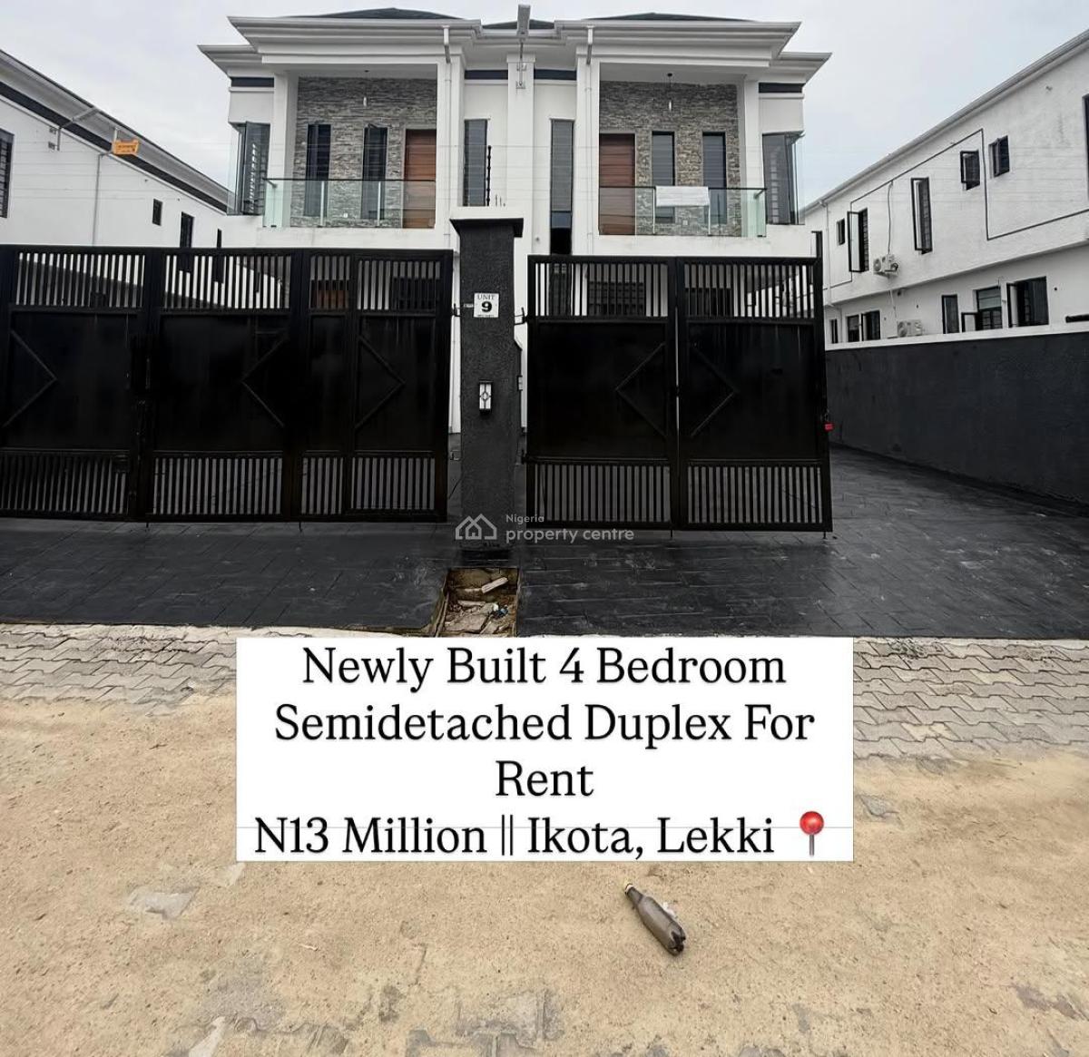 Newly Built 4 Bedroom Semi-detached Duplex, Ikota Lekki, Ikota, Lekki, Lagos, Semi-detached Duplex for Rent