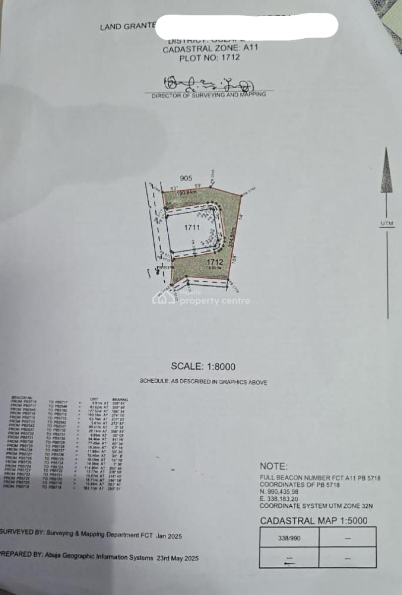 80,000sqm, Guzape Ii, Guzape District, Abuja, Mixed-use Land for Sale