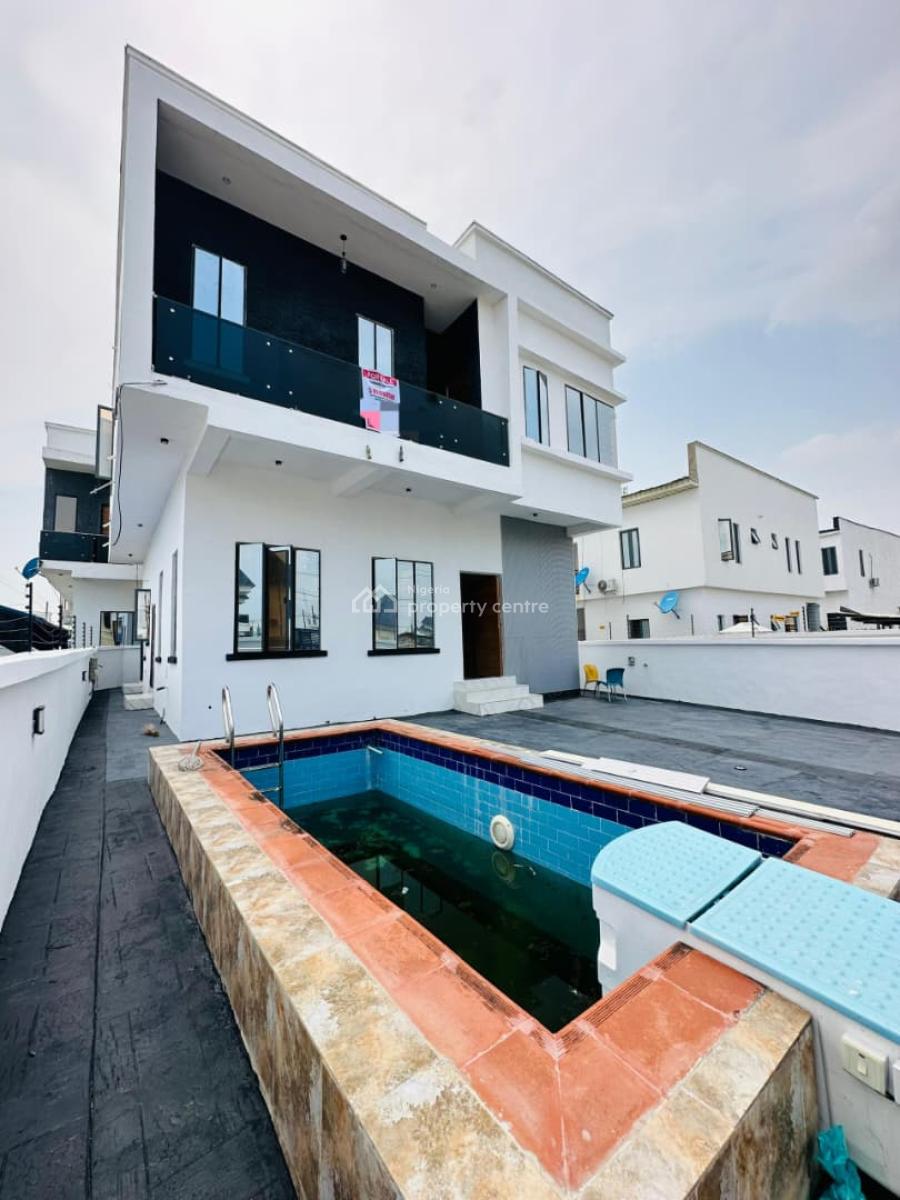Luxurious 5 Bedroom Fully Detached  with Bq and, Abraham Adesunya, Ajah, Lagos, Detached Duplex for Sale