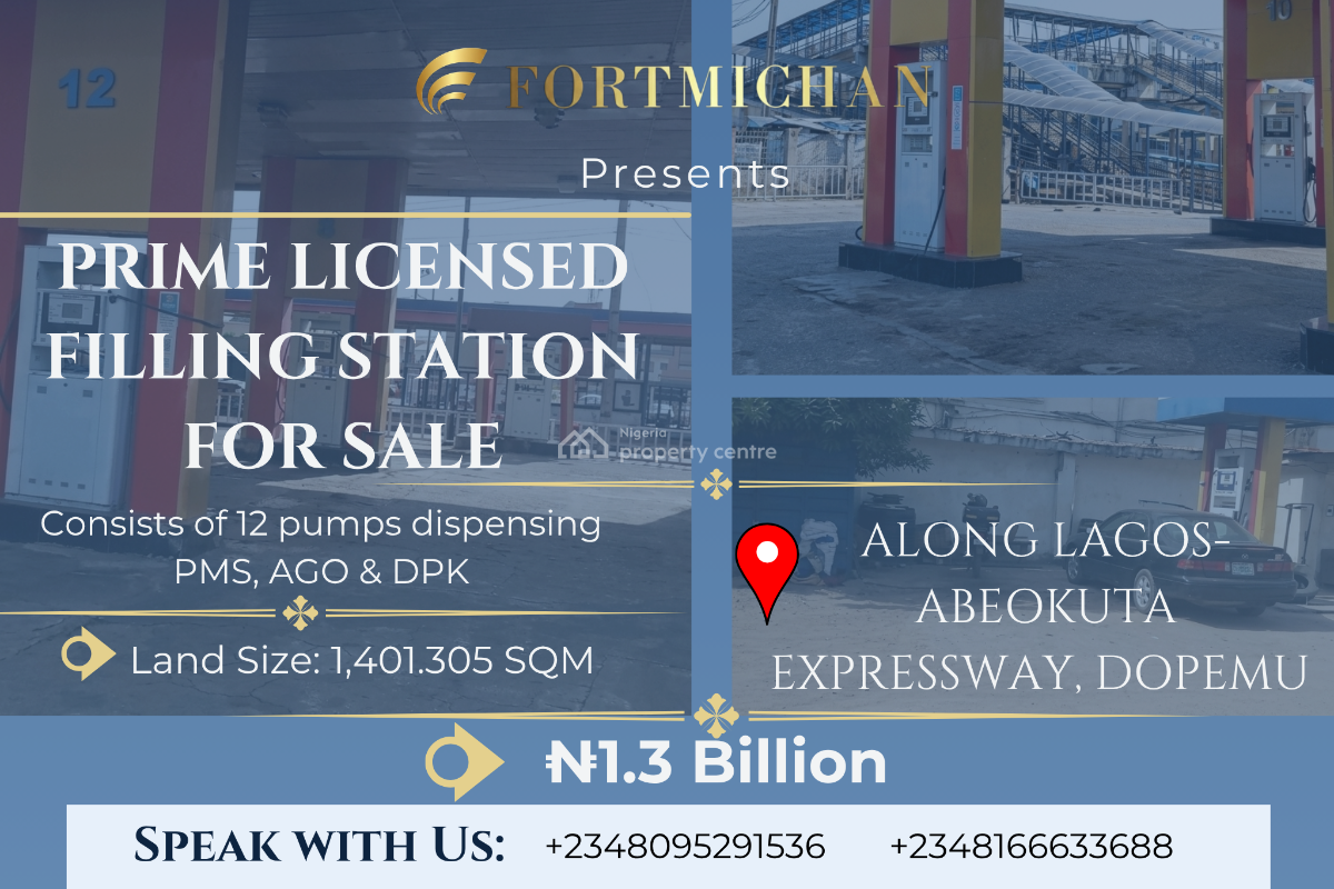 Prime Licensed Filling Station, Lagos-abeokuta Expressway, Dopemu, Agege, Lagos, Filling Station for Sale