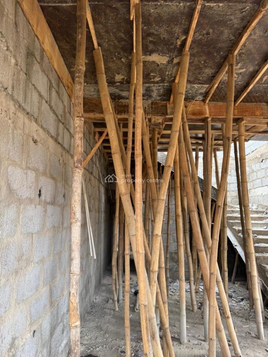 Carcass: Sharp 3 Bedroom Semi Detached Duplex, Lugbe District, Abuja, Semi-detached Duplex for Sale