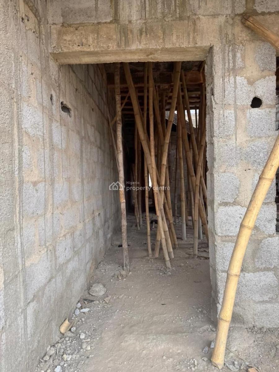 Carcass: Sharp 3 Bedroom Semi Detached Duplex, Lugbe District, Abuja, Semi-detached Duplex for Sale