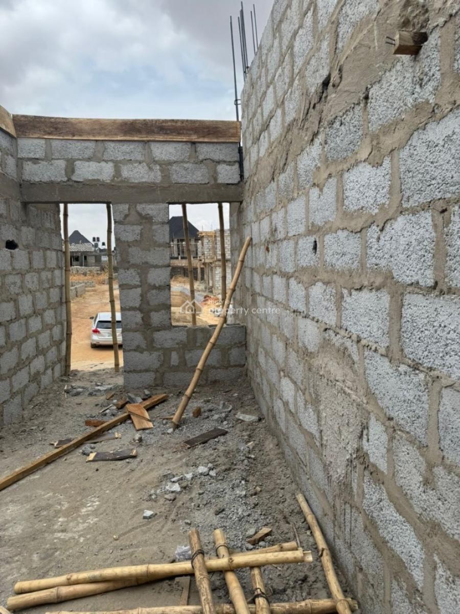 Carcass: Sharp 3 Bedroom Semi Detached Duplex, Lugbe District, Abuja, Semi-detached Duplex for Sale