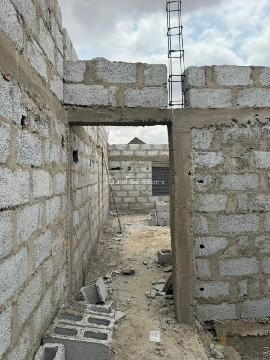 Carcass: Sharp 3 Bedroom Semi Detached Duplex, Lugbe District, Abuja, Semi-detached Duplex for Sale