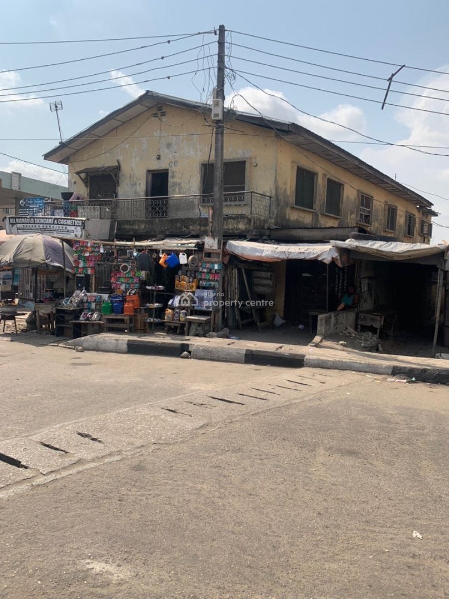 a Story Building on a Busy Road, Ok Road, Bariga, Shomolu, Lagos, House for Sale