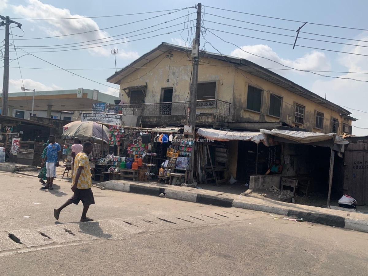 a Story Building on a Busy Road, Ok Road, Bariga, Shomolu, Lagos, House for Sale
