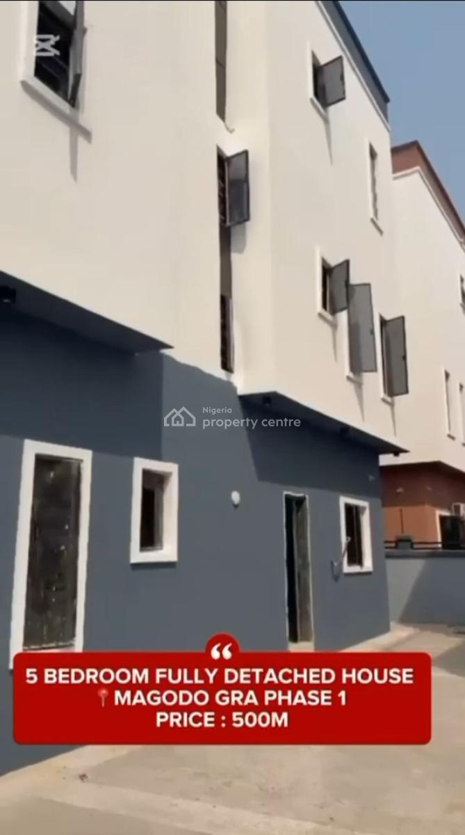 Smart Home 5 Bedroom Fully Detached Duplex with Bq, Gra Phase 1, Magodo, Lagos, Detached Duplex for Sale