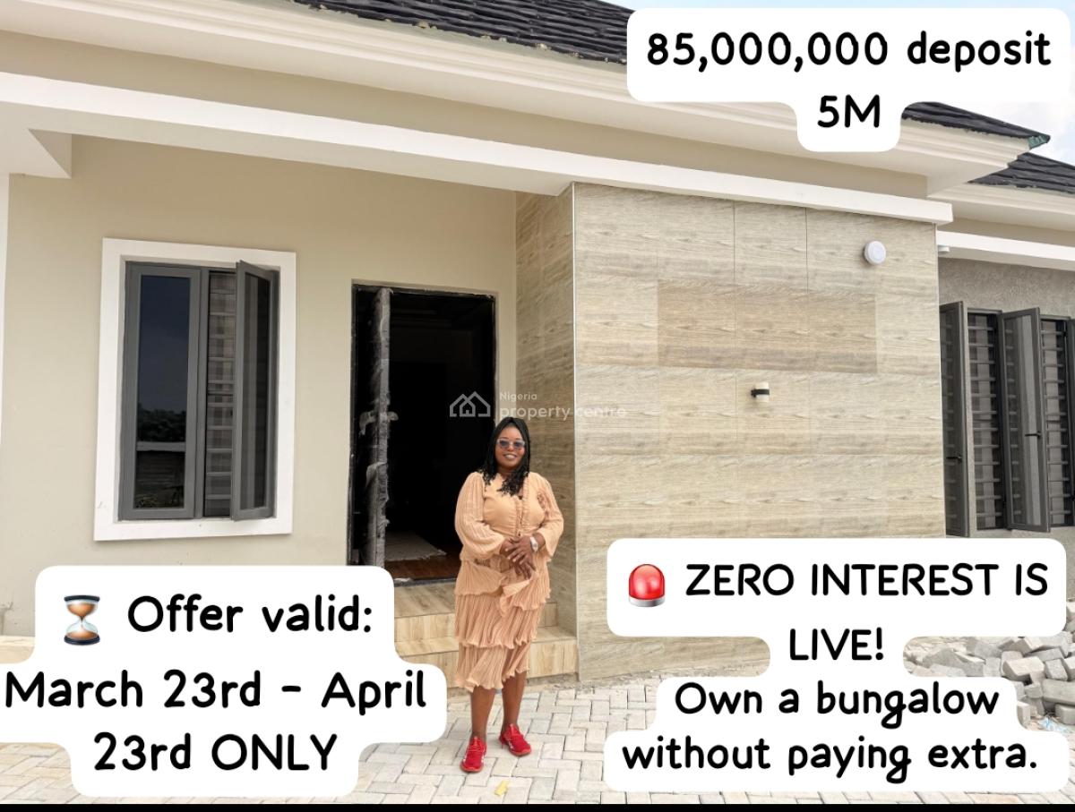 with 5m Deposit Pay Within 1 Year Interest Free, Idea Scheme, Eleko, Ibeju Lekki, Lagos, Detached Bungalow for Sale