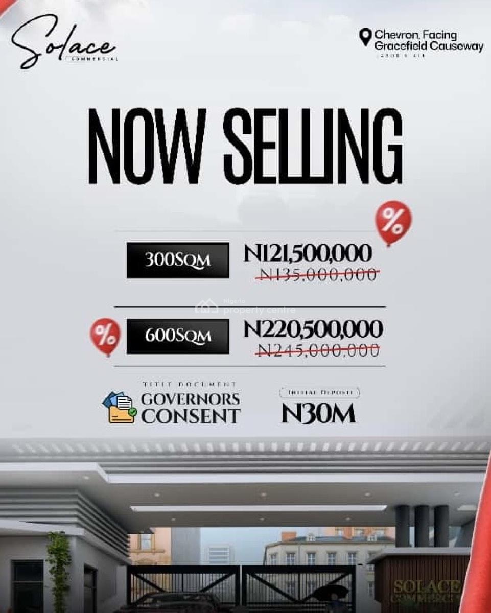 Developed Dry Land for Buy and Build, Solace Commercial Located Chevron 20min Drive to Ebeanor Supermarket, Lekki Phase 1, Lekki, Lagos, Mixed-use Land for Sale