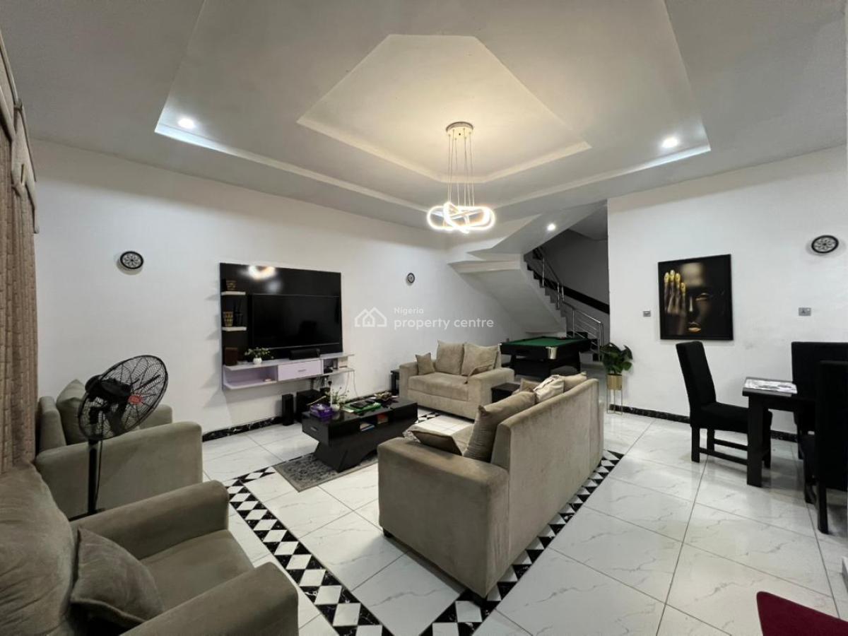 Furnished 4 Bedroom Semi Detached Duplex with 1bq, Ikota Villa Estate, Ikota, Lekki, Lagos, Semi-detached Duplex for Rent