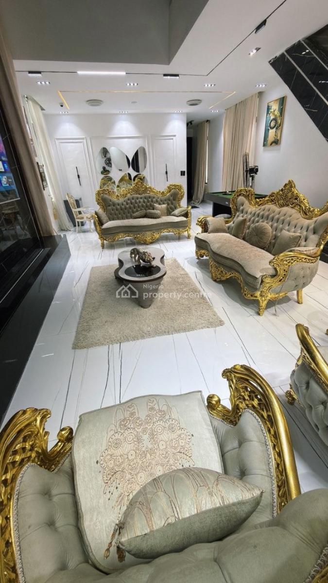 Fully Furnished 5beds with Solar Installation, Palm Residence Estate, Osapa, Lekki, Lagos, Detached Duplex for Sale