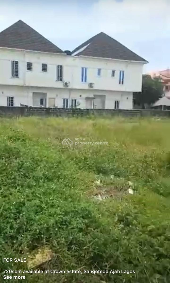 720 Sqm of Land, Crown Estate, Sangotedo, Ajah, Lagos, Residential Land for Sale