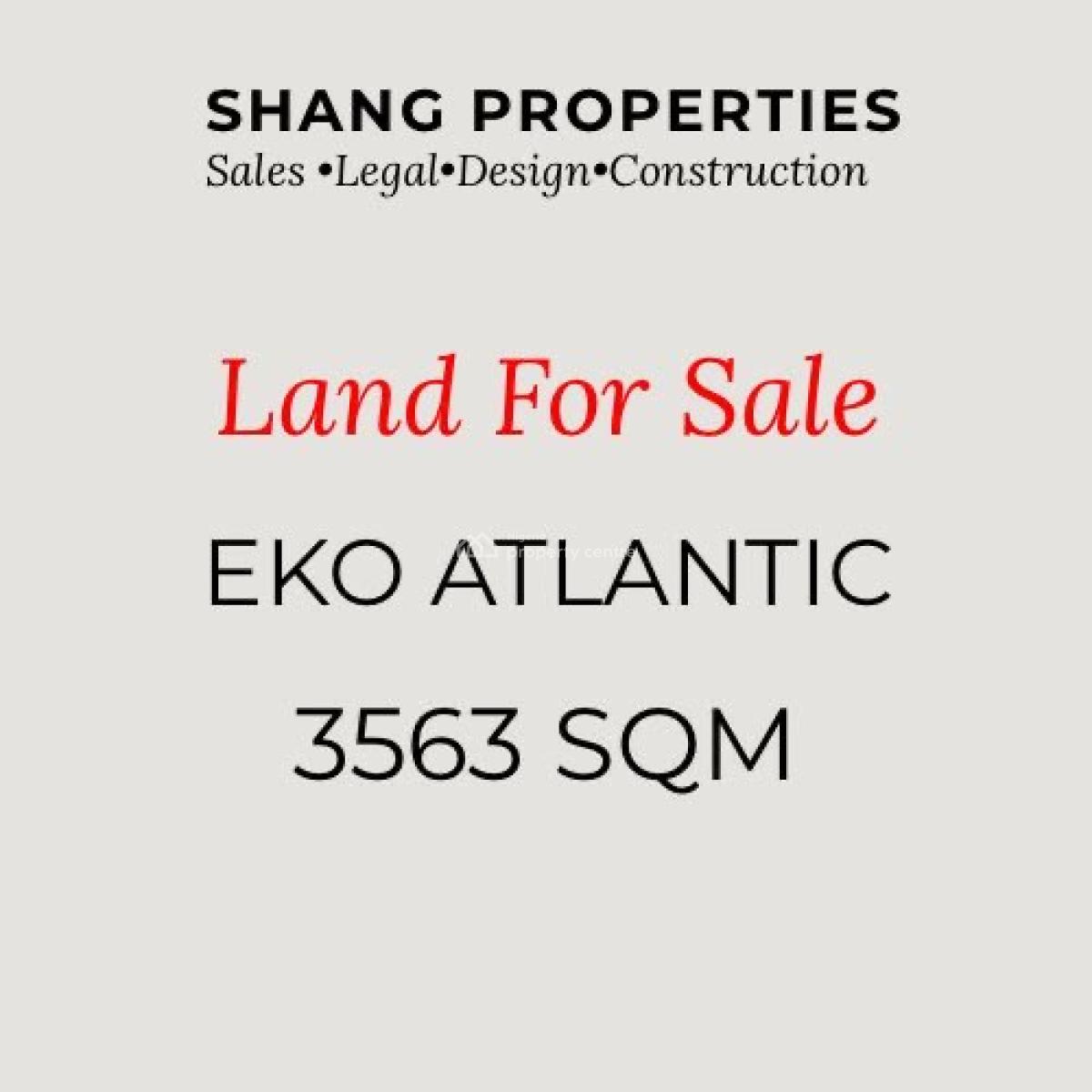 3563 Sqm Land at Eko Atlantic City, Eko Atlantic City, Lagos, Land for Sale