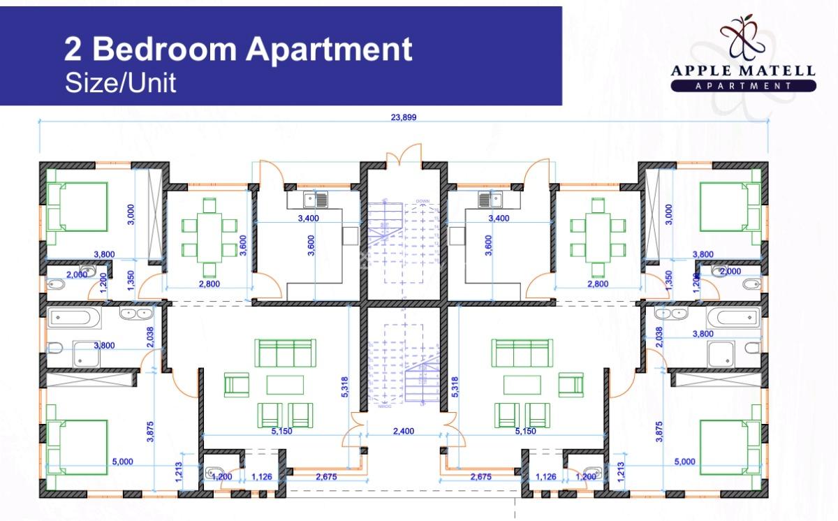 Luxury 2 Bedroom Flats with Classic Features, Apple Matttel Luxury Apartments, Near Emerald  Estate  Mobil Road, Ajah, Lagos, Block of Flats for Sale