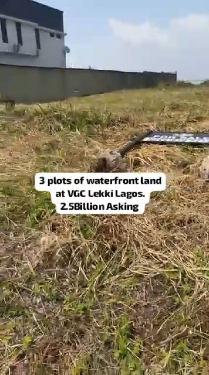 Prime Waterfront Dry Land Measuring Approximately 1,700sqm (3 Plots), Vgc Estate, Vgc, Lekki, Lagos, Mixed-use Land for Sale