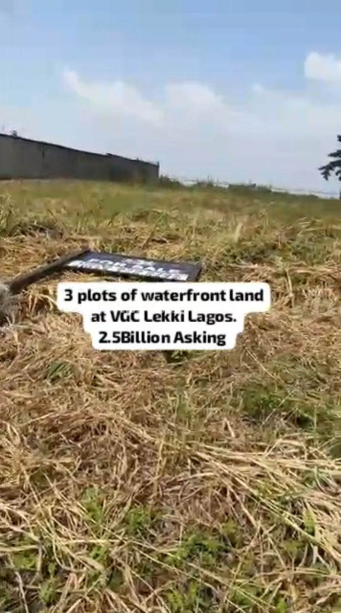 Prime Waterfront Dry Land Measuring Approximately 1,700sqm (3 Plots), Vgc Estate, Vgc, Lekki, Lagos, Mixed-use Land for Sale