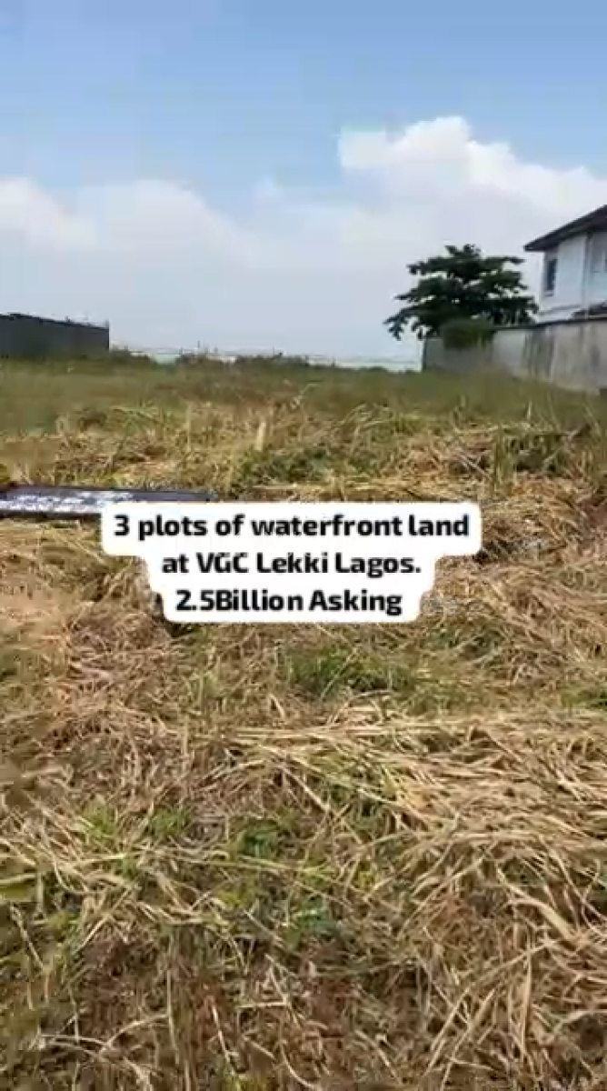 Prime Waterfront Dry Land Measuring Approximately 1,700sqm (3 Plots), Vgc Estate, Vgc, Lekki, Lagos, Mixed-use Land for Sale