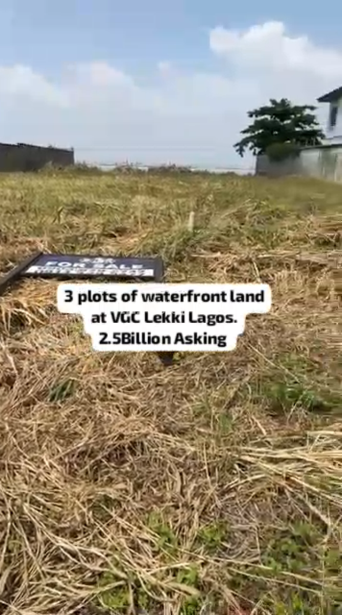 Prime Waterfront Dry Land Measuring Approximately 1,700sqm (3 Plots), Vgc Estate, Vgc, Lekki, Lagos, Mixed-use Land for Sale