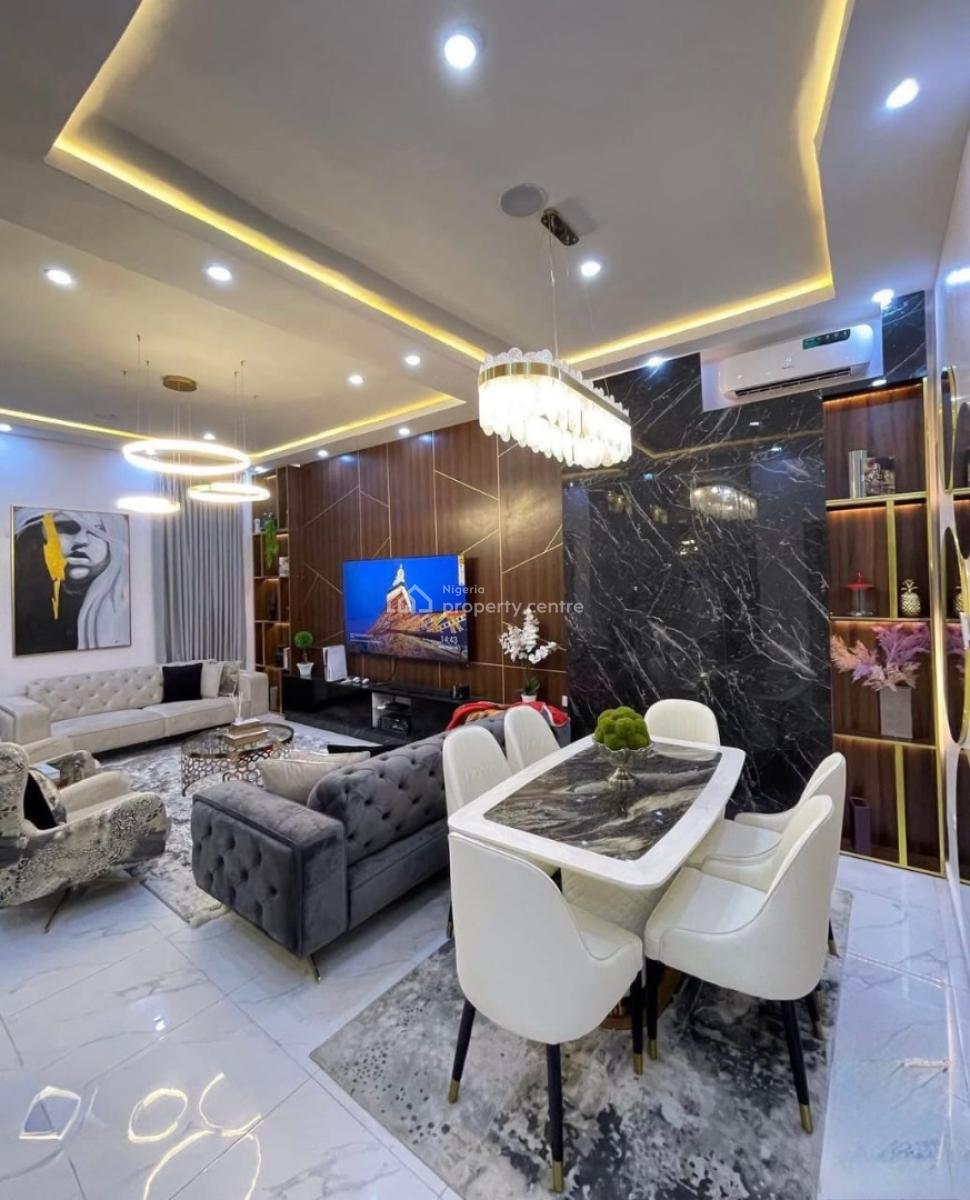 Luxury Furnished 4 Bedroom Semi Duplex with Excellent Facility, Chevron, Lekki, Lagos, Semi-detached Duplex for Rent