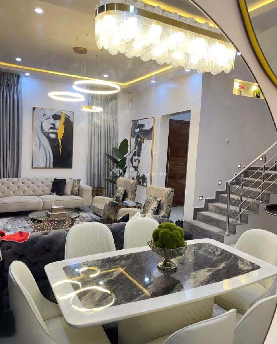 Luxury Furnished 4 Bedroom Semi Duplex with Excellent Facility, Chevron, Lekki, Lagos, Semi-detached Duplex for Rent