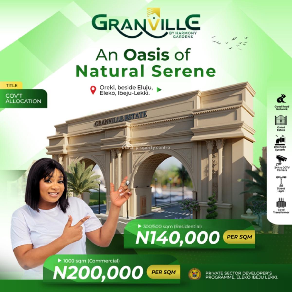 Residencial Land with ,government Allocation ,selling Now in Eleko, Granville Estate Is Situated at Oreki, By Eleko Junction,, Ibeju Lekki, Lagos, Residential Land for Sale