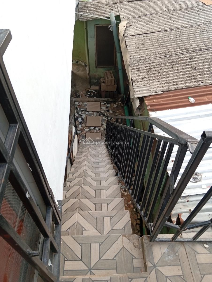 Service Upstairs Room Self Contain with Separate Staircase, Wardrobe, Off Jonathan Coker Road, Fagba, Agege, Lagos, Self Contain (single Rooms) for Rent