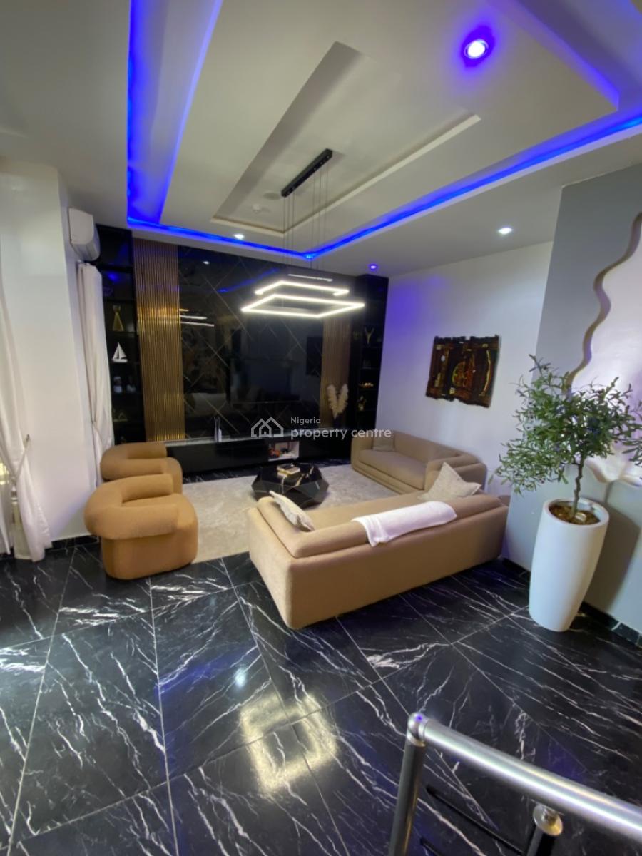 Fully Furnished 4 Bedrooms Terrace Duplex with Rooftop Terrace, Salem Lekki -gated Estate, Ikate, Lekki, Lagos, Terraced Duplex for Rent