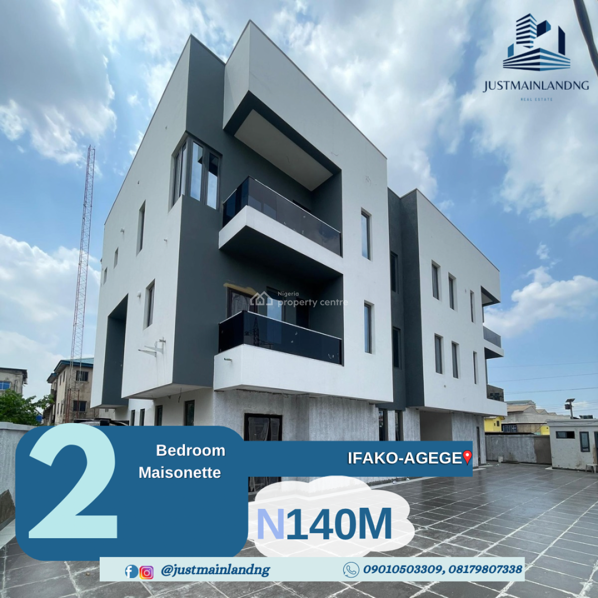 Beautiful 2-bedroom Maisonette, Ifako Agege, Lagos, Ikeja, Lagos, Block of Flats for Sale