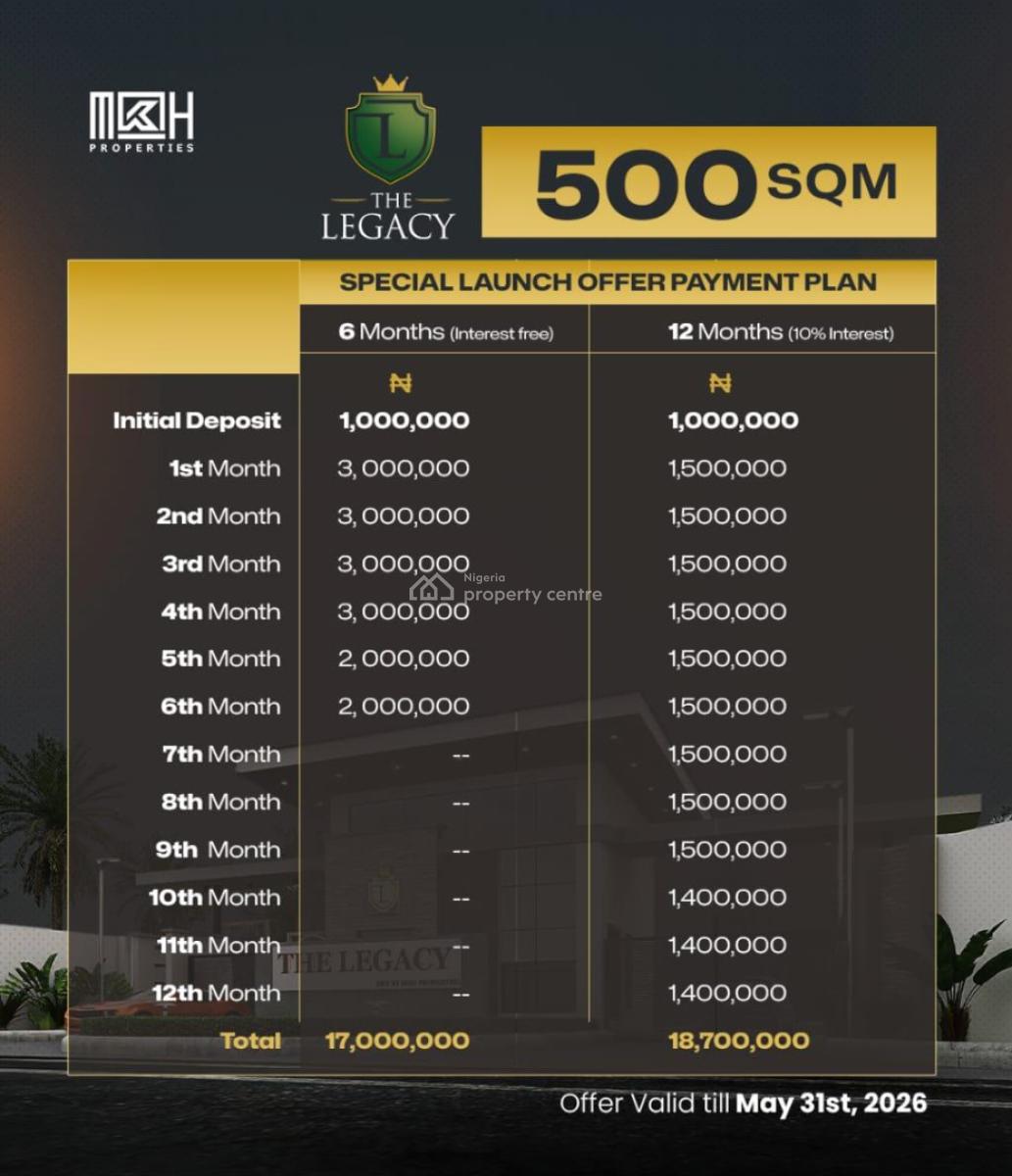 The Legacy, The Legacy Estate, Ibadan-ijebu Ode Road, Ibadan, Oyo, Residential Land for Sale