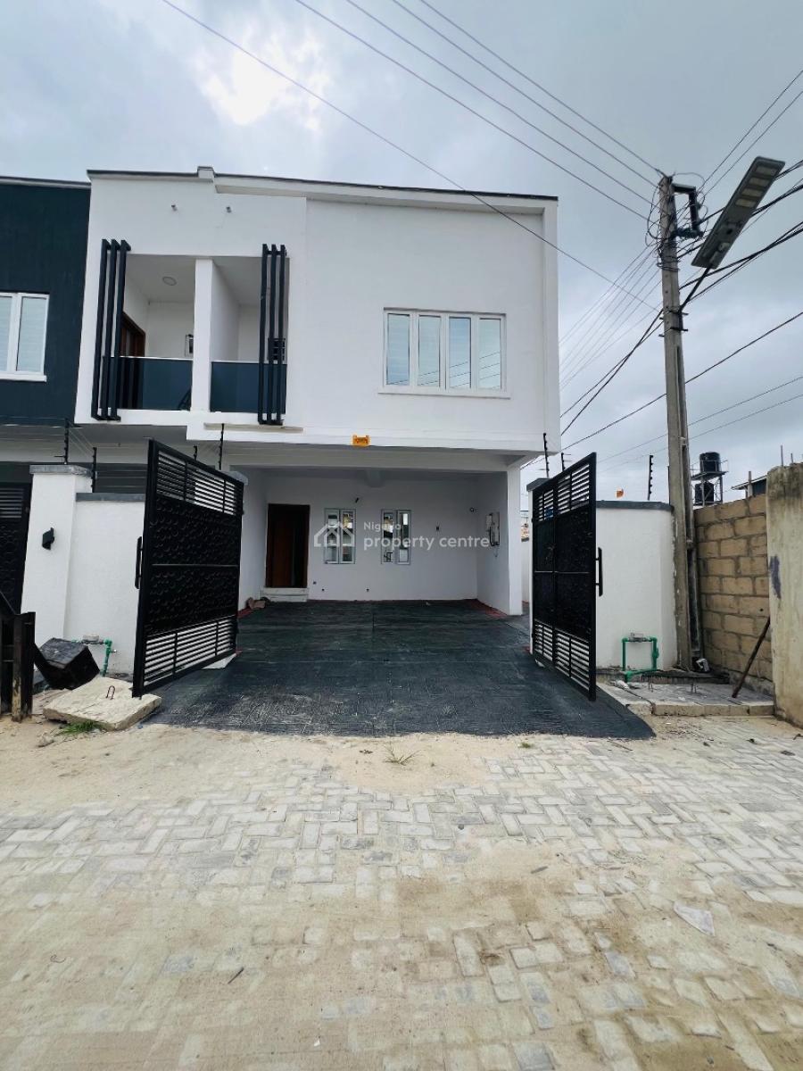 Self Compound 3 Bedroom Terrace Fully Fitted Open-plan Modern Kitchen, Ajah, Ajah, Lagos, Terraced Duplex for Sale