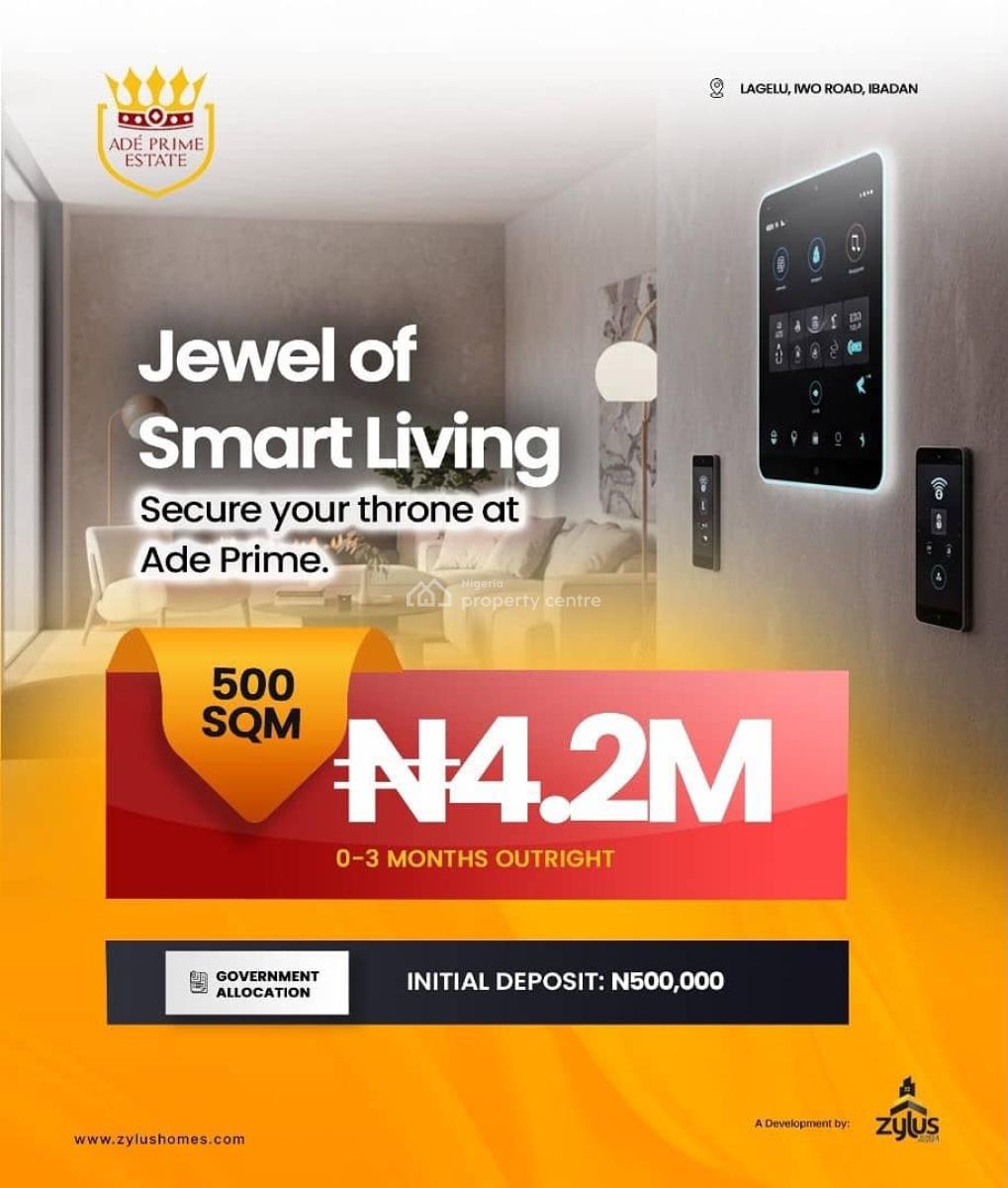 Ade Prime Estate, Lagelu, Ibadan, Oyo, Residential Land for Sale